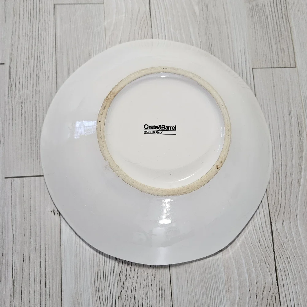 Crate & Barrel Gianna Pasta/Soup Bowl Retired Pattern Earthenware Rare Italy 9